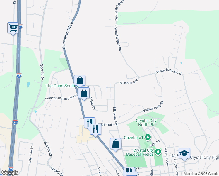map of restaurants, bars, coffee shops, grocery stores, and more near 200 Flagship Drive in Crystal City