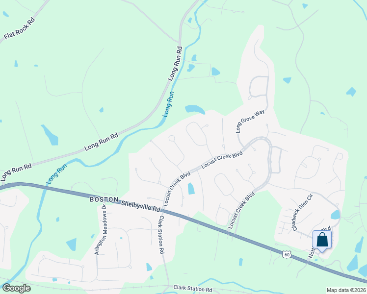 map of restaurants, bars, coffee shops, grocery stores, and more near 309 Longview Park Place in Louisville