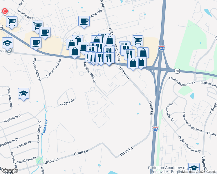 map of restaurants, bars, coffee shops, grocery stores, and more near 13016 Observation Circle in Middletown
