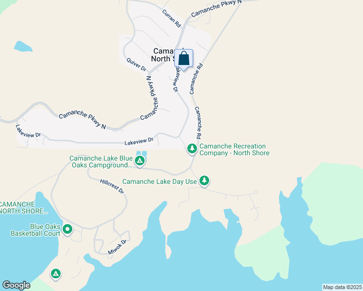 map of restaurants, bars, coffee shops, grocery stores, and more near 4140 Lakeview Drive in Ione