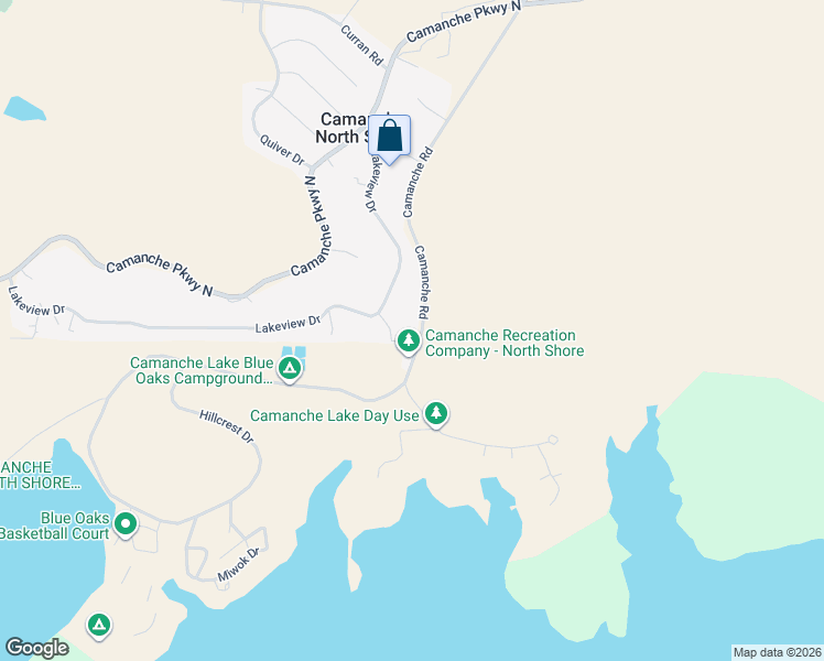 map of restaurants, bars, coffee shops, grocery stores, and more near 4160 Lakeview Drive in Ione