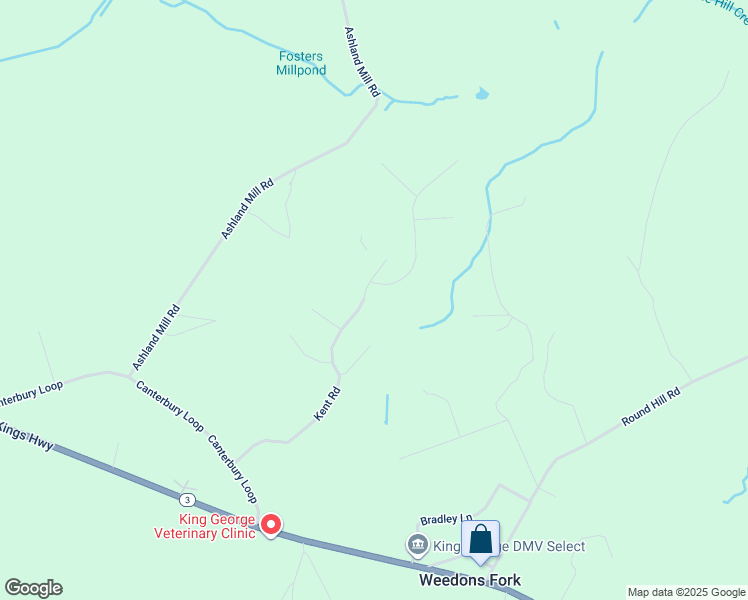 map of restaurants, bars, coffee shops, grocery stores, and more near 12349 Canterbury Court in King George