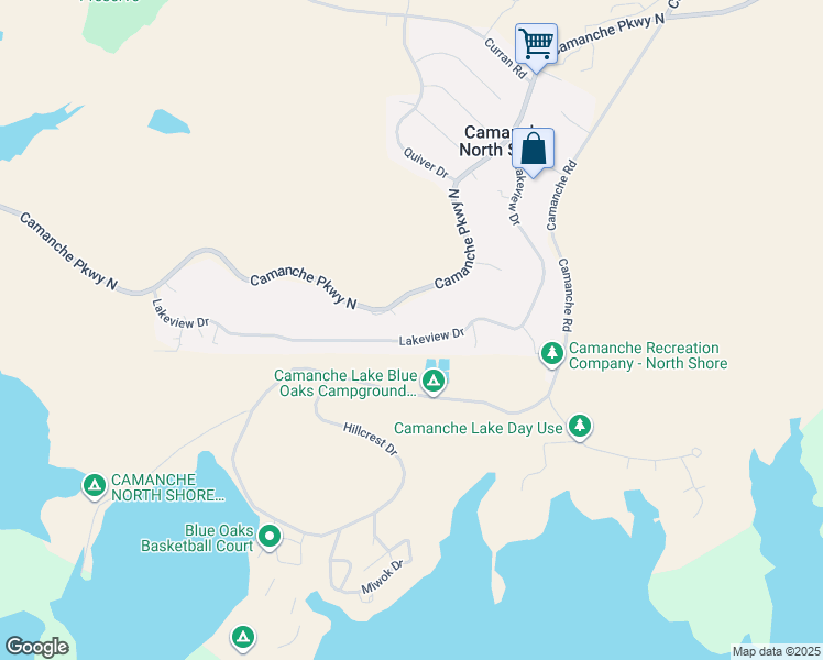 map of restaurants, bars, coffee shops, grocery stores, and more near 3951 Lakeview Drive in Ione