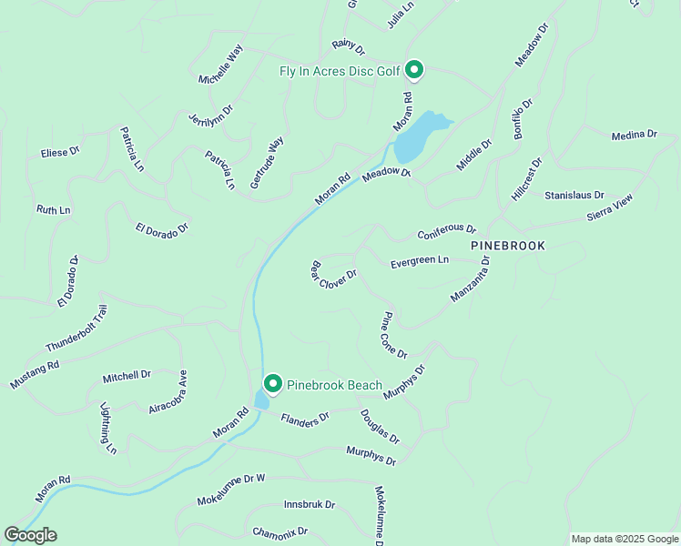 map of restaurants, bars, coffee shops, grocery stores, and more near 1756 Bear Clover Court in Arnold