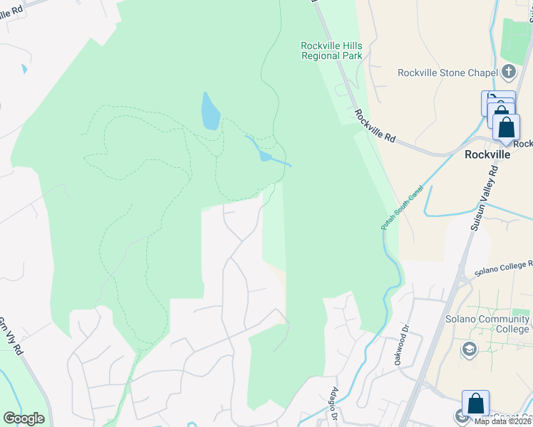 map of restaurants, bars, coffee shops, grocery stores, and more near 746 Bridle Ridge Court in Fairfield