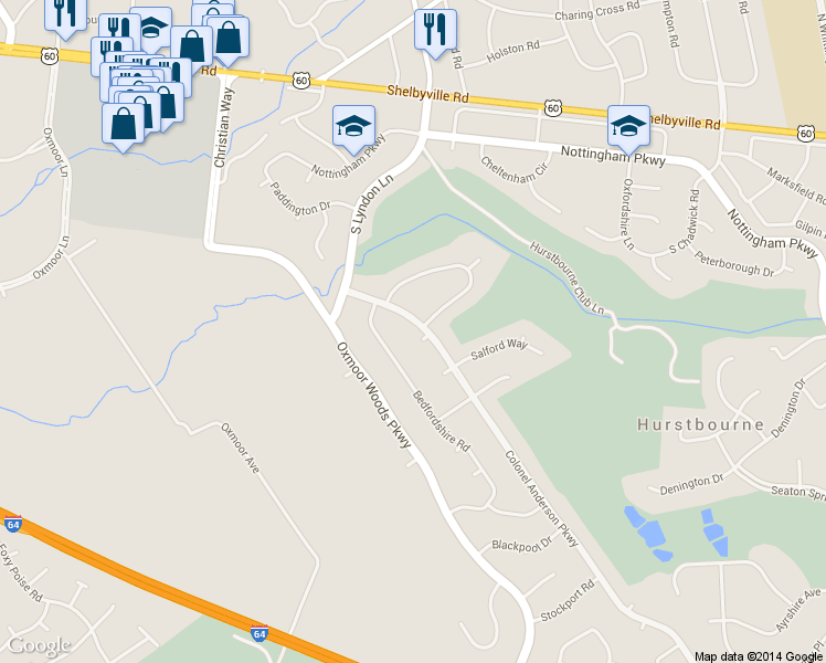 map of restaurants, bars, coffee shops, grocery stores, and more near 506 Colonel Anderson Parkway in Louisville