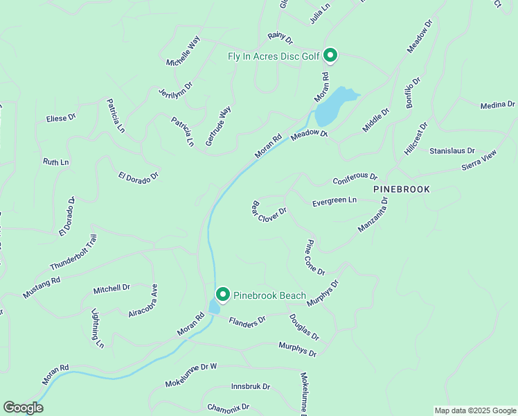map of restaurants, bars, coffee shops, grocery stores, and more near 1756 Bear Clover Court in Arnold