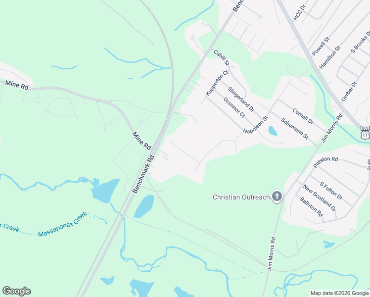 map of restaurants, bars, coffee shops, grocery stores, and more near 2809 Angela Court in Fredericksburg