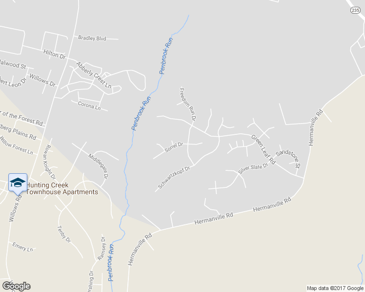 map of restaurants, bars, coffee shops, grocery stores, and more near 47125 Sorrel Drive in Lexington Park