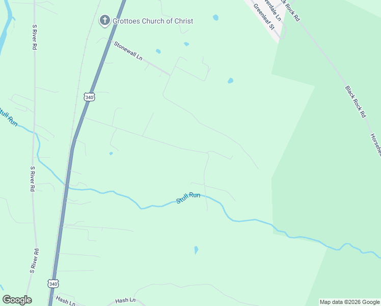 map of restaurants, bars, coffee shops, grocery stores, and more near 215 Stull Run Lane in Grottoes