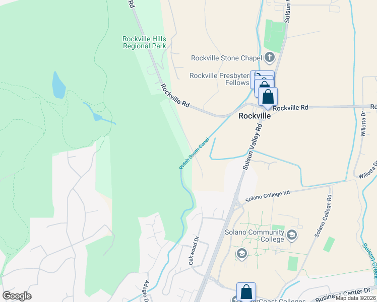 map of restaurants, bars, coffee shops, grocery stores, and more near 4105 Oakwood Drive in Fairfield