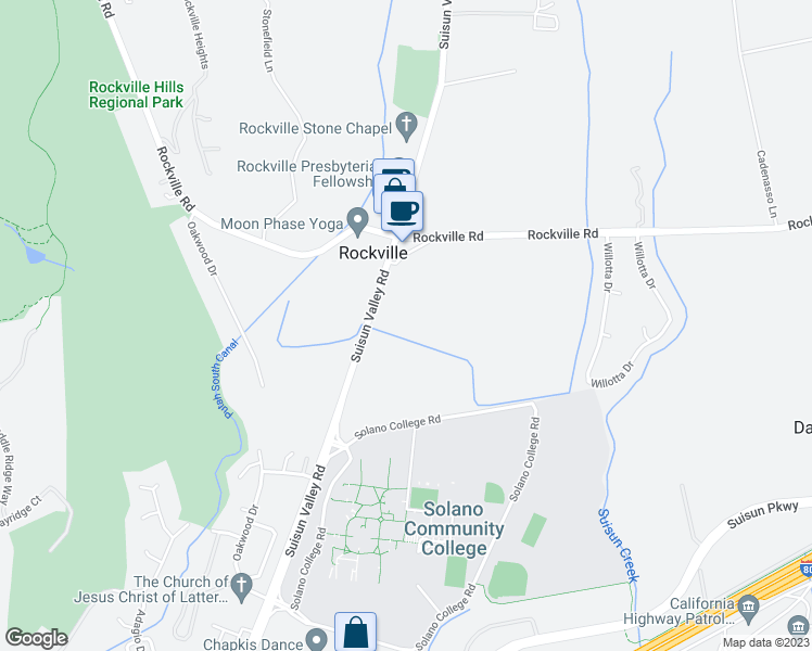 map of restaurants, bars, coffee shops, grocery stores, and more near 4096 Suisun Valley Road in Fairfield