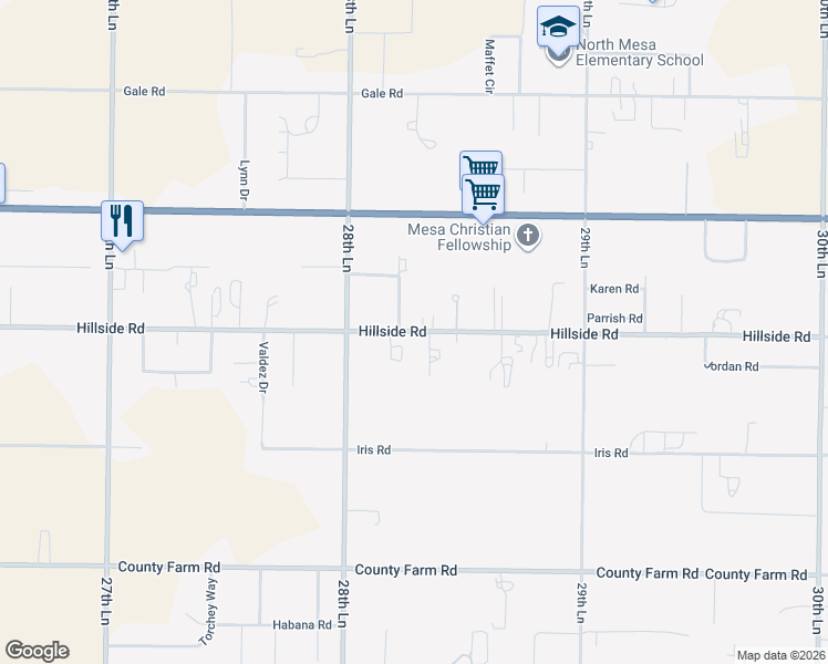 map of restaurants, bars, coffee shops, grocery stores, and more near 1204 Vasile Drive in Pueblo