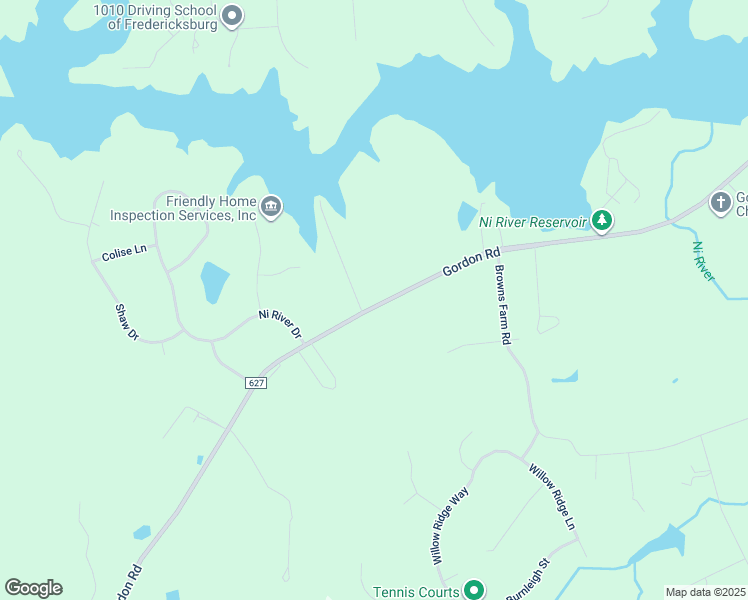 map of restaurants, bars, coffee shops, grocery stores, and more near 10326 Gordon Road in Spotsylvania