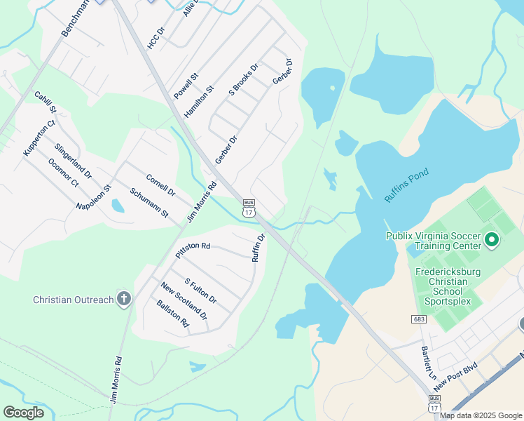 map of restaurants, bars, coffee shops, grocery stores, and more near 2314 Drake Lane in Fredericksburg