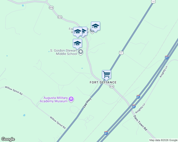 map of restaurants, bars, coffee shops, grocery stores, and more near 102 Fort Defiance Road in Verona