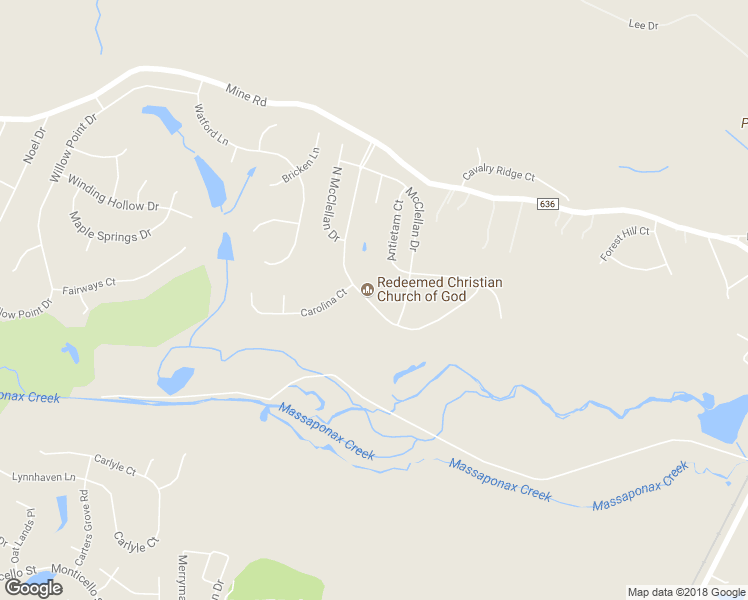 map of restaurants, bars, coffee shops, grocery stores, and more near 10207 Lees Crossing Lane in Fredericksburg