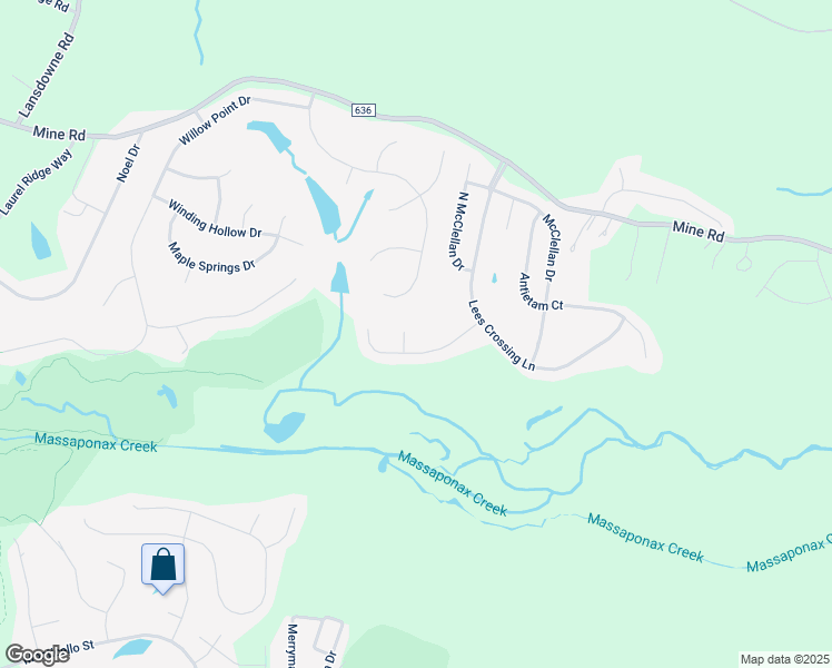 map of restaurants, bars, coffee shops, grocery stores, and more near 10103 Sachs Court in Fredericksburg