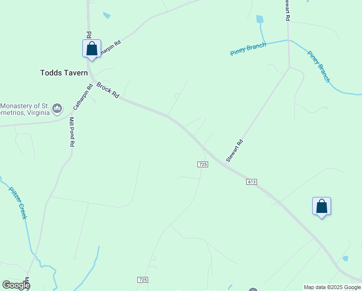 map of restaurants, bars, coffee shops, grocery stores, and more near 9416 Brock Road in Spotsylvania