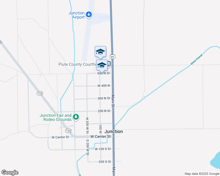 map of restaurants, bars, coffee shops, grocery stores, and more near 375 North Main Street in Junction