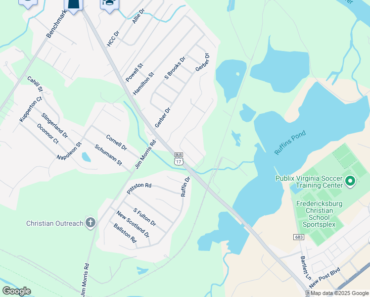map of restaurants, bars, coffee shops, grocery stores, and more near 2339 Drake Lane in Fredericksburg