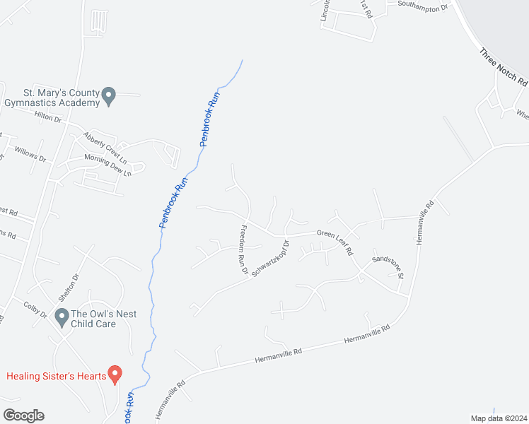 map of restaurants, bars, coffee shops, grocery stores, and more near 20949 Brookstone Court in Lexington Park