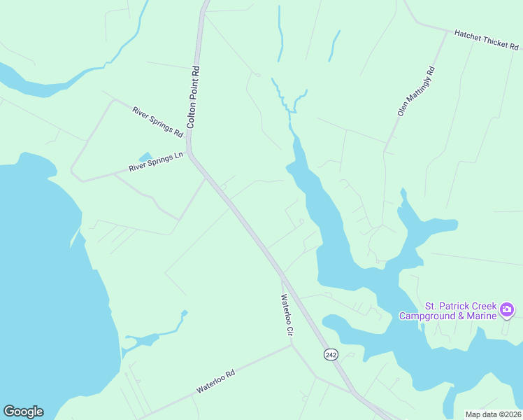 map of restaurants, bars, coffee shops, grocery stores, and more near 20920 Colton Point Road in Coltons Point