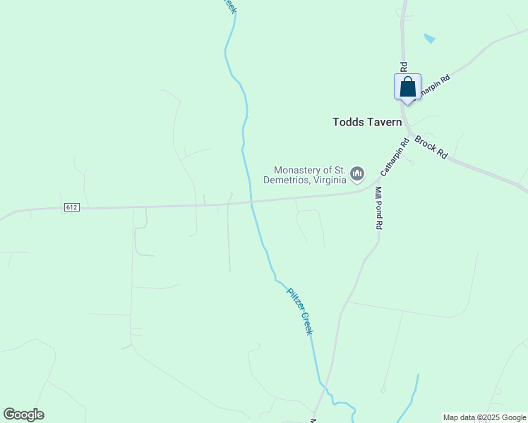 map of restaurants, bars, coffee shops, grocery stores, and more near 10535 Catharpin Road in Spotsylvania Courthouse