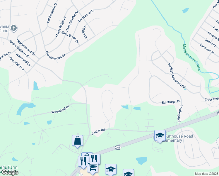 map of restaurants, bars, coffee shops, grocery stores, and more near 10512 Heather Greens Circle in Spotsylvania