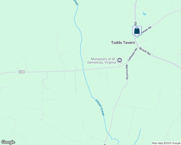 map of restaurants, bars, coffee shops, grocery stores, and more near 10535 Catharpin Road in Spotsylvania Courthouse