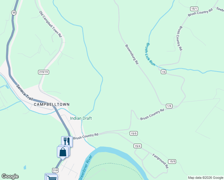 map of restaurants, bars, coffee shops, grocery stores, and more near in Marlinton