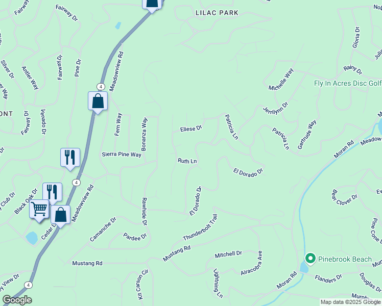 map of restaurants, bars, coffee shops, grocery stores, and more near 2522 Audrey Court in Arnold