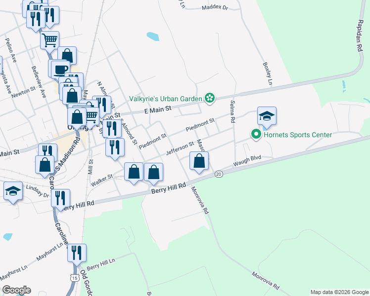 map of restaurants, bars, coffee shops, grocery stores, and more near 294 Jefferson Street in Orange