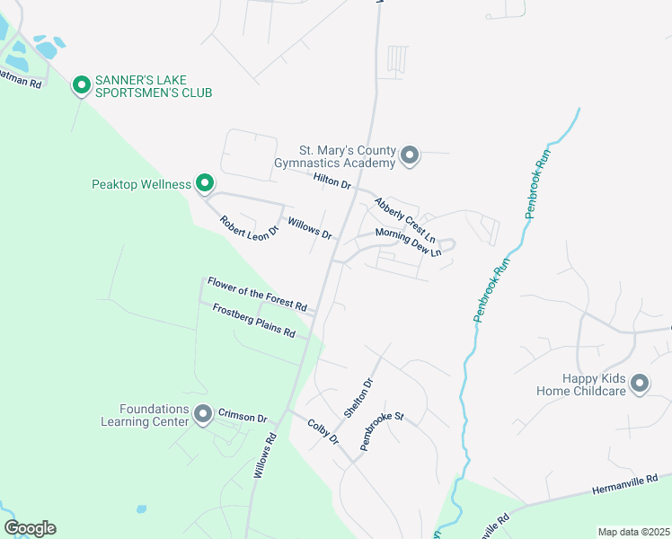 map of restaurants, bars, coffee shops, grocery stores, and more near 21005 Rowan Knight Drive in Lexington Park