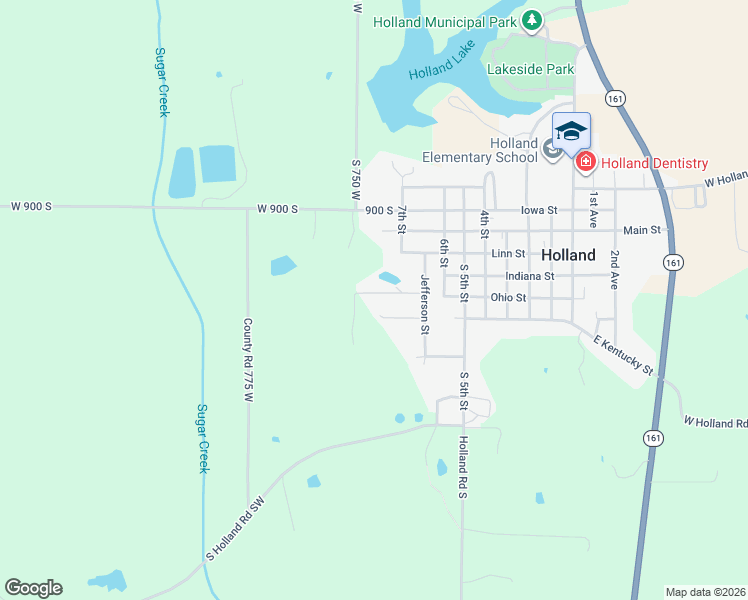 map of restaurants, bars, coffee shops, grocery stores, and more near Ohio Street in Holland