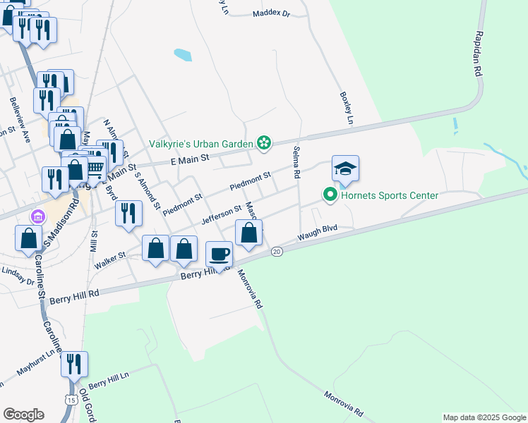 map of restaurants, bars, coffee shops, grocery stores, and more near 329 Williams Drive in Orange