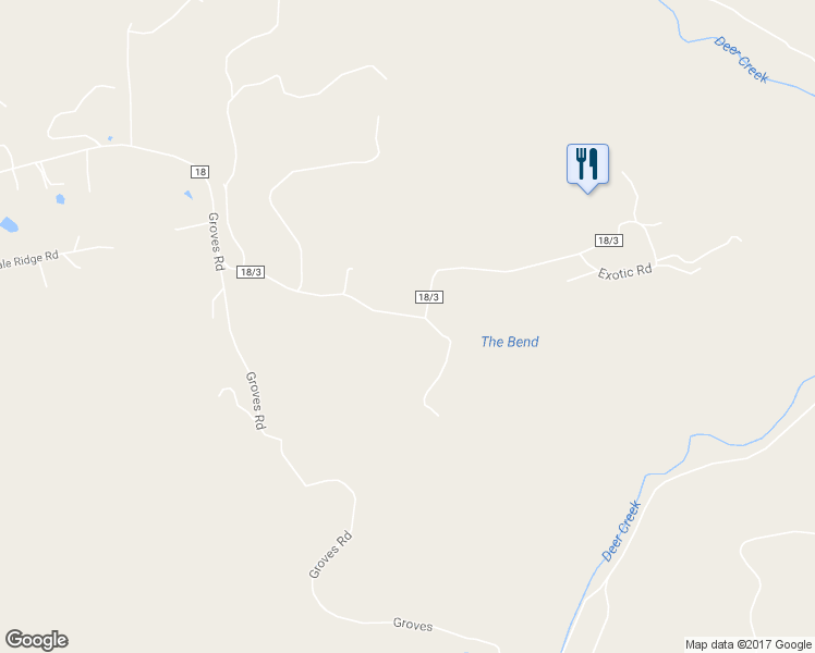 map of restaurants, bars, coffee shops, grocery stores, and more near 450 Deer Creek in Canvas