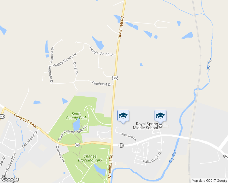 map of restaurants, bars, coffee shops, grocery stores, and more near 1342 Cincinnati Road in Georgetown