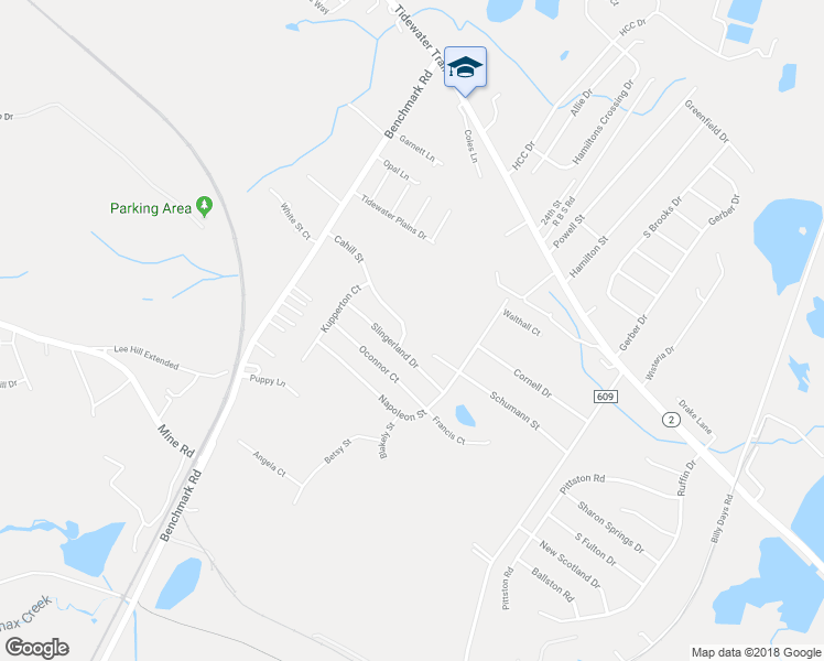 map of restaurants, bars, coffee shops, grocery stores, and more near 2902 Cahill Street in Fredericksburg