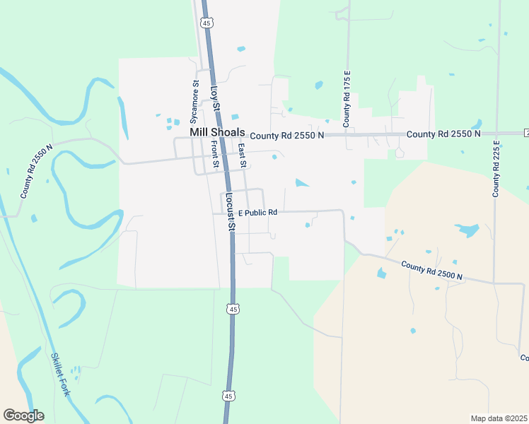 map of restaurants, bars, coffee shops, grocery stores, and more near 412 Orchard Street in Mill Shoals