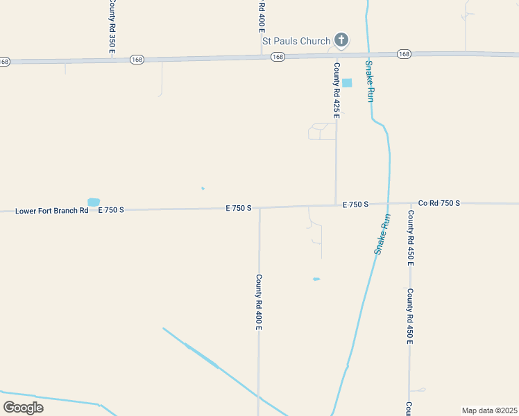 map of restaurants, bars, coffee shops, grocery stores, and more near East 750 South in Gibson County