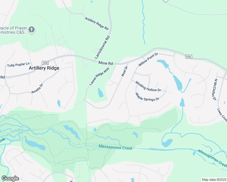 map of restaurants, bars, coffee shops, grocery stores, and more near 21 Noel Drive in Fredericksburg