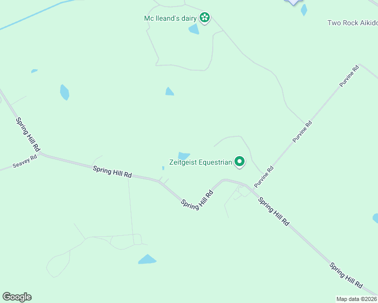 map of restaurants, bars, coffee shops, grocery stores, and more near 4201 Spring Hill Road in Petaluma