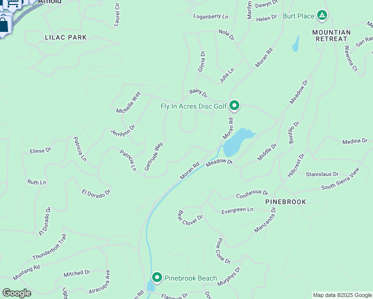 map of restaurants, bars, coffee shops, grocery stores, and more near 1492 Patricia Lane in Arnold