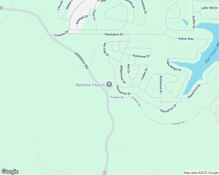 map of restaurants, bars, coffee shops, grocery stores, and more near 5800 State Highway B in Hillsboro