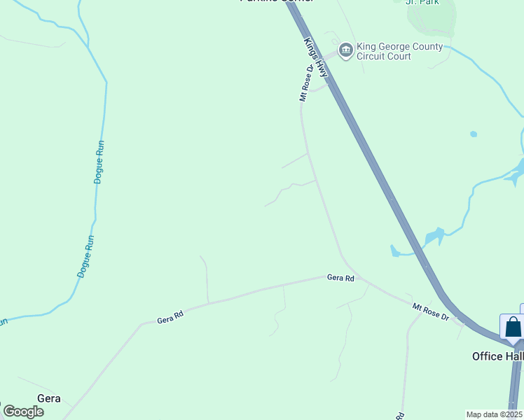 map of restaurants, bars, coffee shops, grocery stores, and more near 12092 Mount Rose Drive in King George