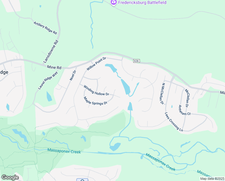map of restaurants, bars, coffee shops, grocery stores, and more near 13102 Beckman Court in Fredericksburg