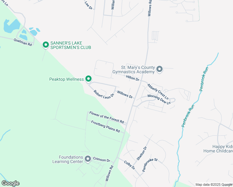 map of restaurants, bars, coffee shops, grocery stores, and more near 46721 Robert Leon Drive in Lexington Park