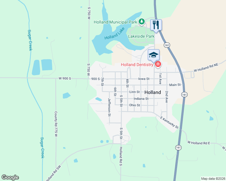 map of restaurants, bars, coffee shops, grocery stores, and more near 707 West Linn Street in Holland