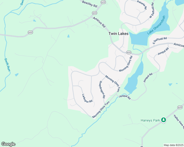 map of restaurants, bars, coffee shops, grocery stores, and more near 1355 Morning Glory Turn in Ruckersville
